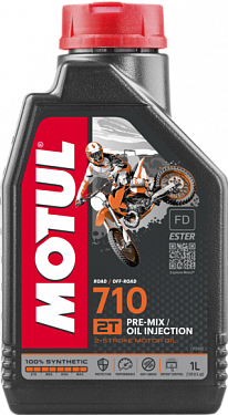 104034 Масло моторное синтетическое для мотоциклов MOTUL 710 2T 1 литр