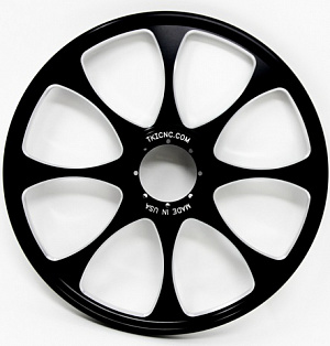 TKI 8 Spoke Billet Wheel Натяжной Ролик Гусеницы Черный 9" Дюймов 