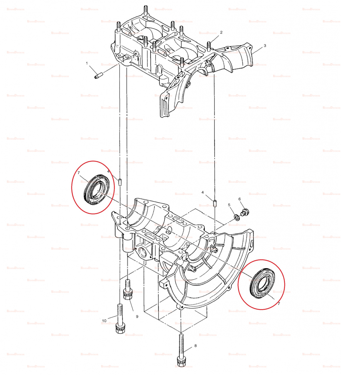 3083045 Сальник коленвала двигателя 30X62X7 MAG для снегоходов Polaris WIDETRAK LX 3082709/3086833/3083045  - фото товара BoonDocker