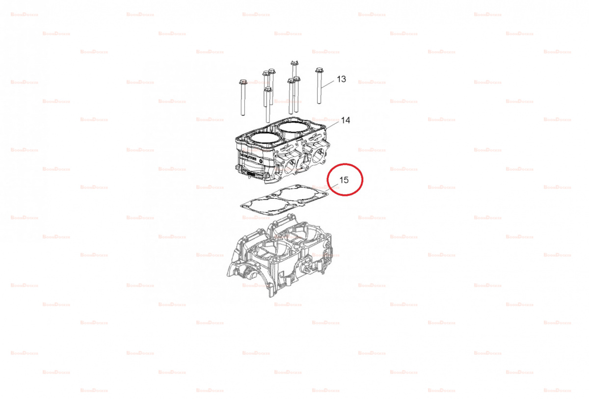 5813515 Прокладка под цилиндры для снегоходов Polaris 800 RMK/PRO RMK 2011-2012" 09-710310/09-711310/710310/711310 - фото товара BoonDocker