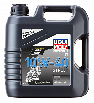 7512 Масло моторное cинтетическое для мотоциклов Liqui Moly Motorbike 4T Street 10W40 4 литра