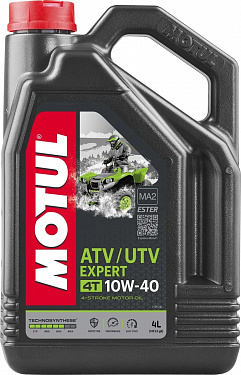 105939 MOTUL Масло Моторное ATV, UTV Expert 4Т Четырехтактное SAE 10W-40 4 Литра 113175