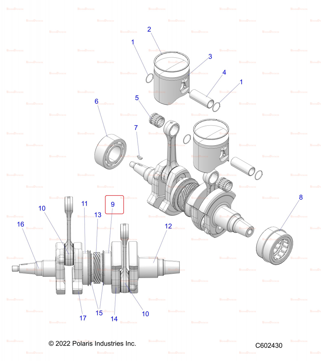 3514389 Подшипник 40X80X18 коленвала внутренний для снегоходов Polaris 850 3514389 - фото товара BoonDocker