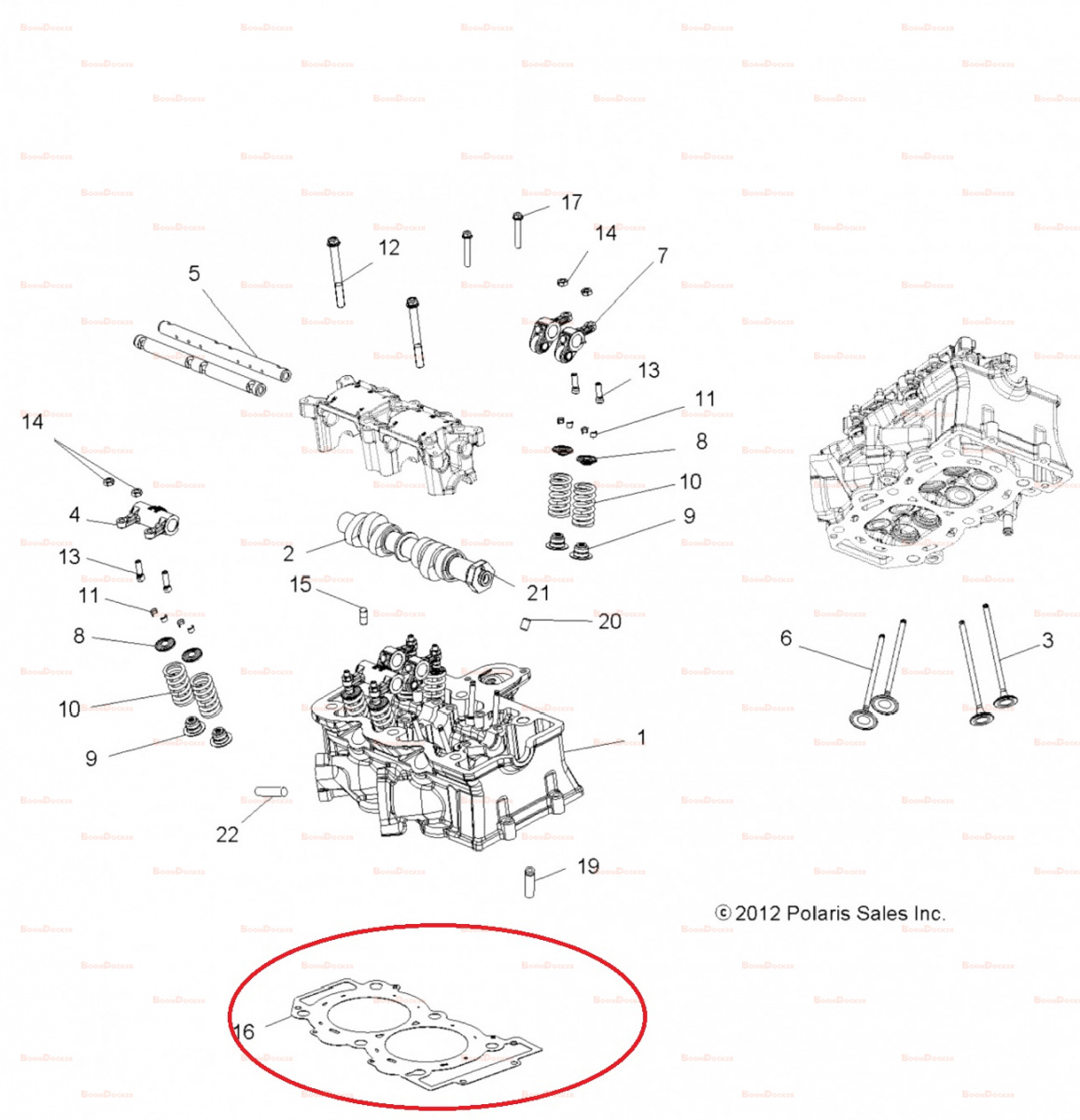 5813345 Прокладка под цилиндры для квадроциклов Polaris SPORTSMAN 850 5813345 - фото товара BoonDocker