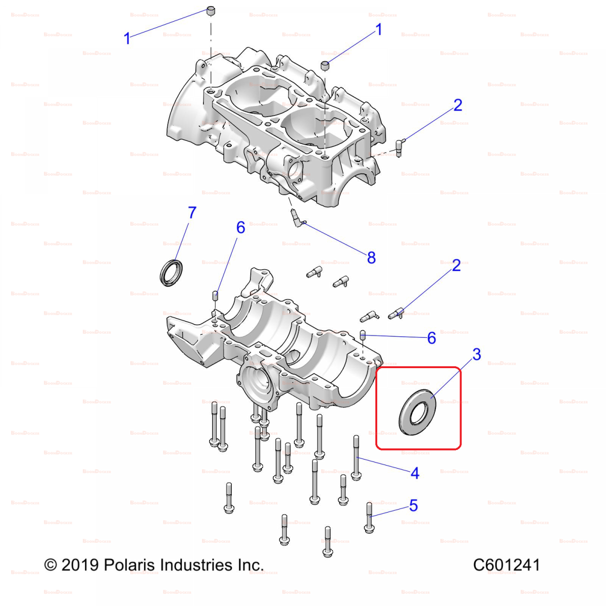 5419284 Сальник коленвала двигателя 40X80X7 PTO для снегоходов Polaris PATRIOT 9R 5417255 - фото товара BoonDocker