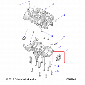 5419284 Сальник коленвала двигателя 40X80X7 PTO для снегоходов Polaris PATRIOT 9R 5417255