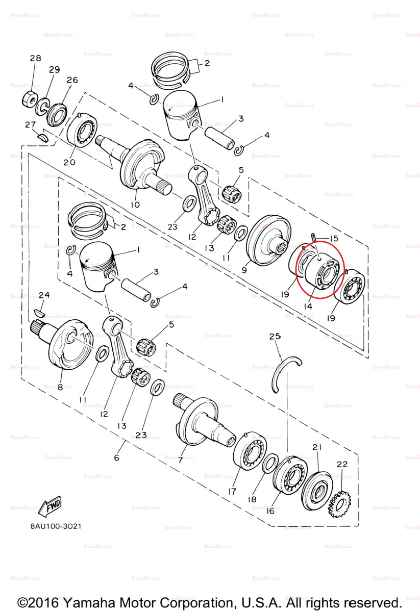 8H8-11515-00-00 Масляный сальник лабиринт для снегоходов Yamaha VK540 8H8-11515-00-00 - фото товара BoonDocker