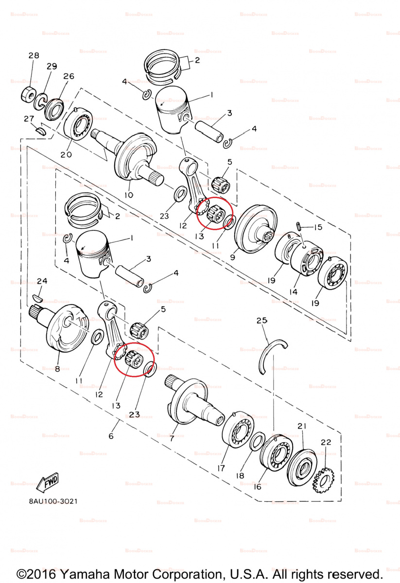 93310-524K4-00 Подшипник-сепаратор шатуна 26X31X19.7 для снегоходов Yamaha VK540 93310-524K4-00 - фото товара BoonDocker