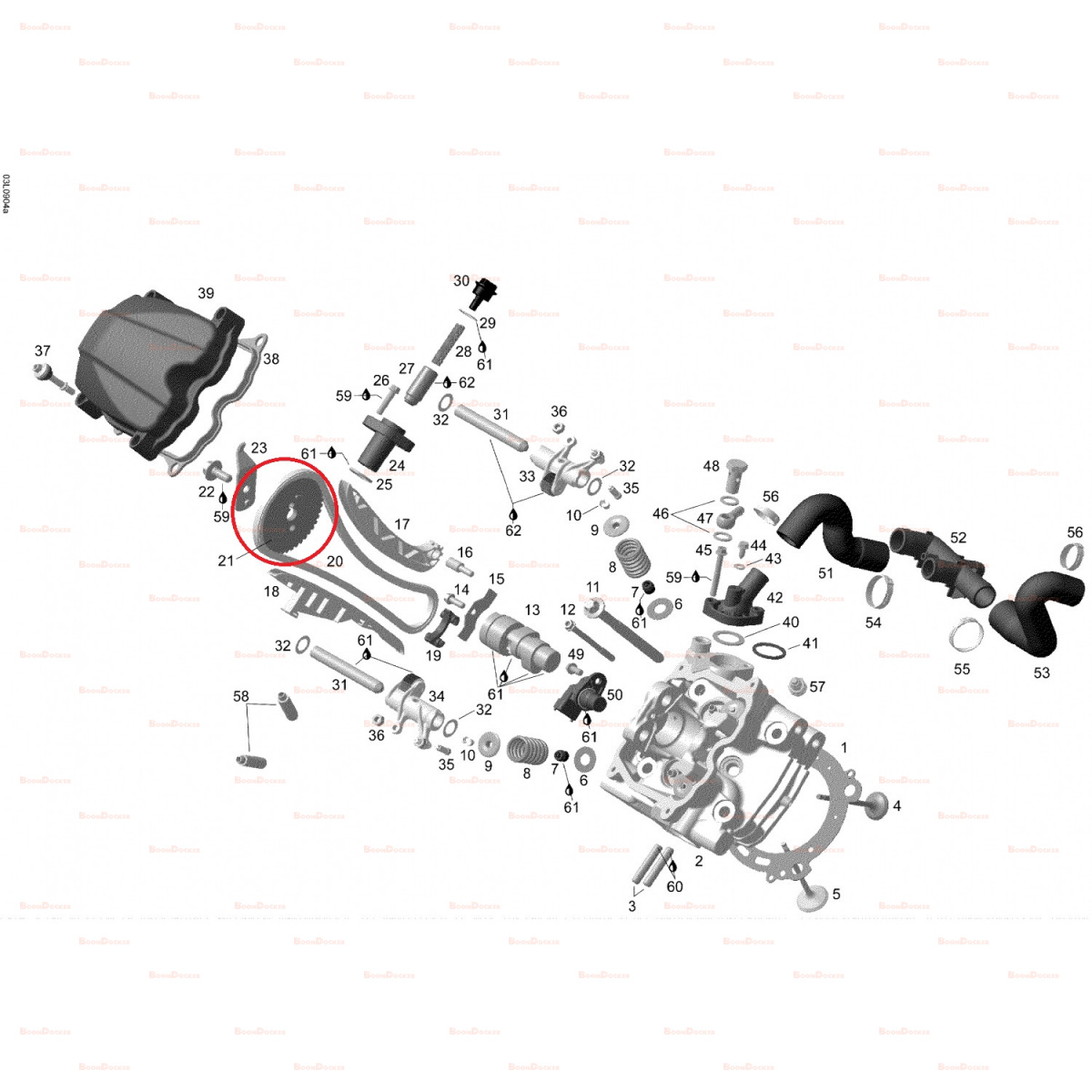 420254434 Шестерня распредвала ГБЦ 42 зуба для квадроциклов Can-Am Outlander G1 400/500/650/800 420254430/420254432 - фото товара BoonDocker