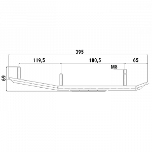 100312T Райнер конек для лыж комплект для снегоходов Polaris INDY/550 WIDETRAK LX 2879025