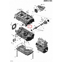 420893084 Картер двигателя в сборе для снегоходов Ski-Doo Rotax 800R E-TEC 2011-2019" 420893084 - фото товара BoonDocker