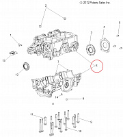 2205174 Картер двигателя в сборе для снегоходов Polaris 800 RMK 2013-2016" 2204902 - фото товара BoonDocker