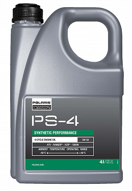 502485 Масло моторное синтетическое PS-4 Synthetic 5W50 4Т 4 литра для Polaris 2871844/2876245/2874415/500861/2877264/502120/502117/2876244