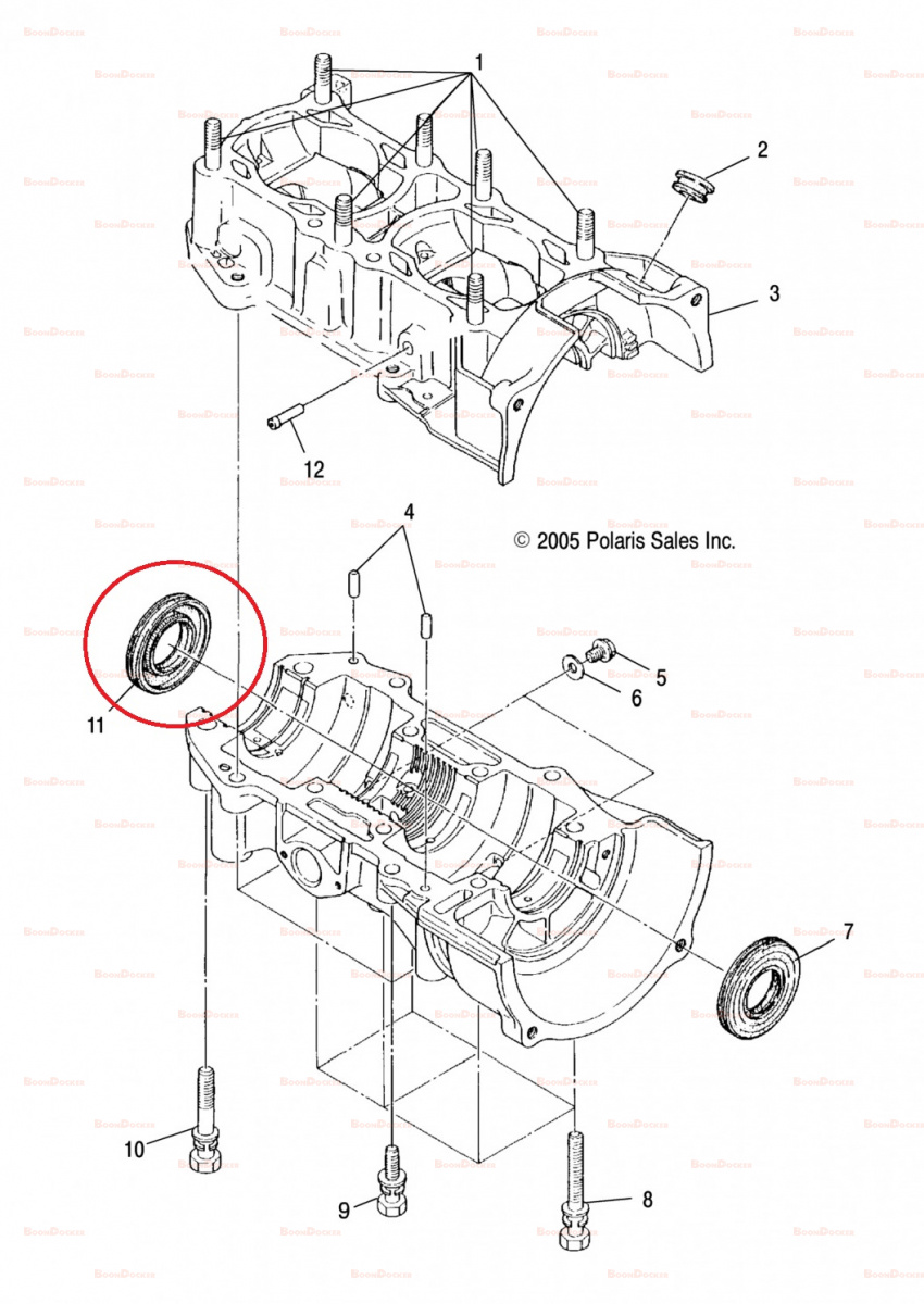 3085200 Сальник коленвала двигателя 32X65X7 PTO для снегоходов Polaris WIDETRAK LX 500 09-55200/09-711253 - фото товара BoonDocker