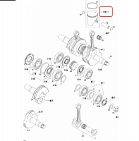 09-755M Поршень 64.88 mm в сборе для снегоходов Ski-Doo 420888333/420888331 - фото товара BoonDocker