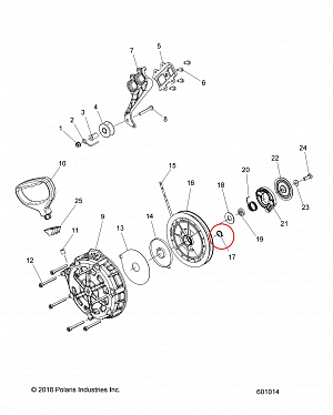 3023304 Пружина ручного стартера для снегоходов Polaris 850 PRO-RMK/AXYS PRO-RMK 3023304