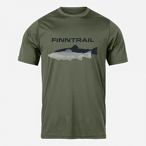 ФУТБОЛКА FINNTRAIL SHADOW FISH KHAKI 6706, размер S