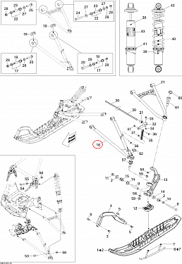 505072497 Рычаг передний нижний правый для снегоходов Ski-Doo Expedition 2009-2020" SM-08211