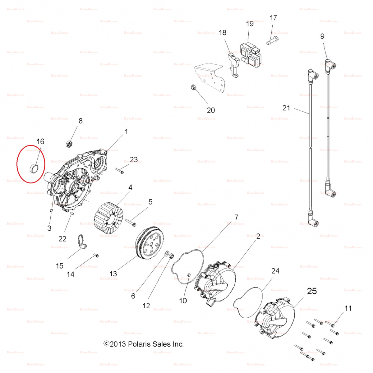 5412881 Сальник коленвала двигателя 29X44X10 MAG для квадроциклов Polaris Sportsman/RZR 800 AT-09224 - фото товара BoonDocker