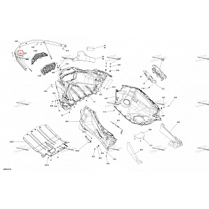 502007913 Крепления переднего бампера для снегоходов Ski-Doo SKANDIC / TUNDRA REV Gen4 Wide 860202198/502008079