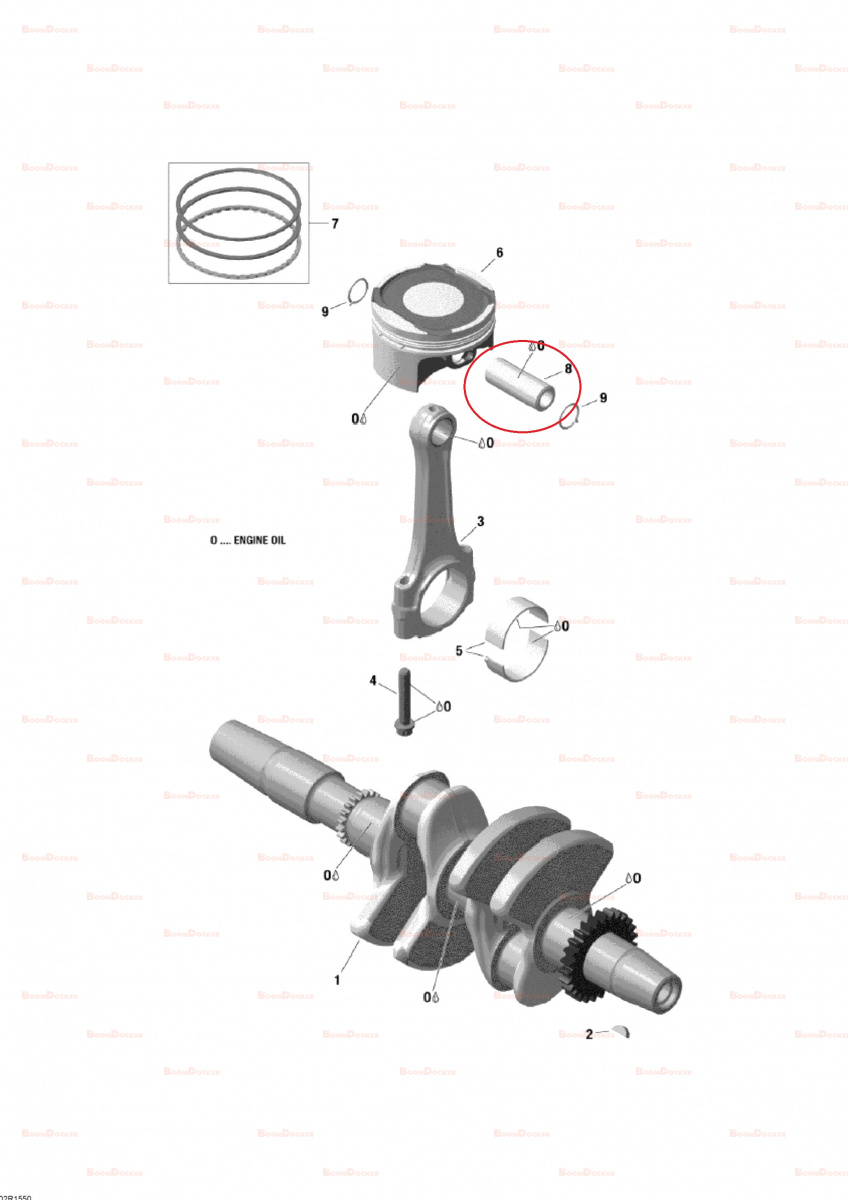 420916510 Палец поршня двигателя для снегоходов Ski-Doo Rotax 600/900ACE 420916510 - фото товара BoonDocker