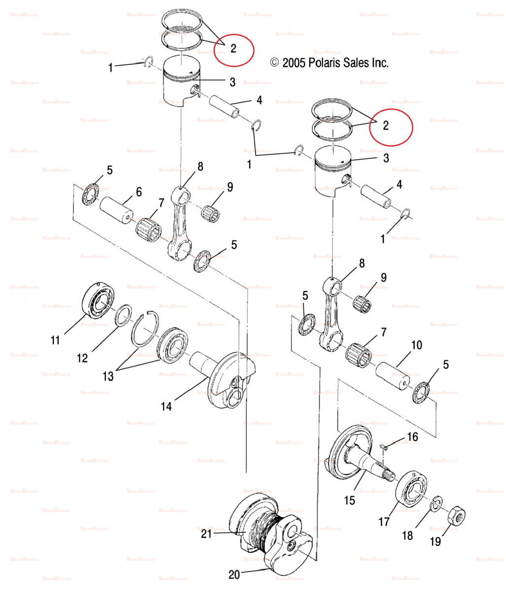 3084343 Кольцо поршневое 72/+0,25 mm 1-й ремонт для снегоходов Polaris WIDETRAK LX 500 982121 - фото товара BoonDocker