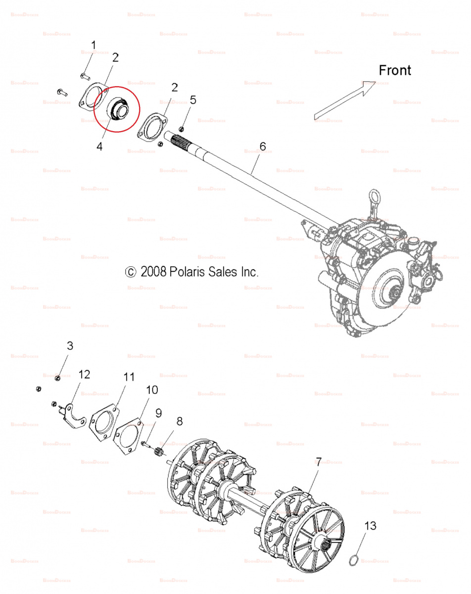 3514667 Подшипник ведущего вала снегоходов Polaris 600 WIDETRAK IQ 3514667 - фото товара BoonDocker