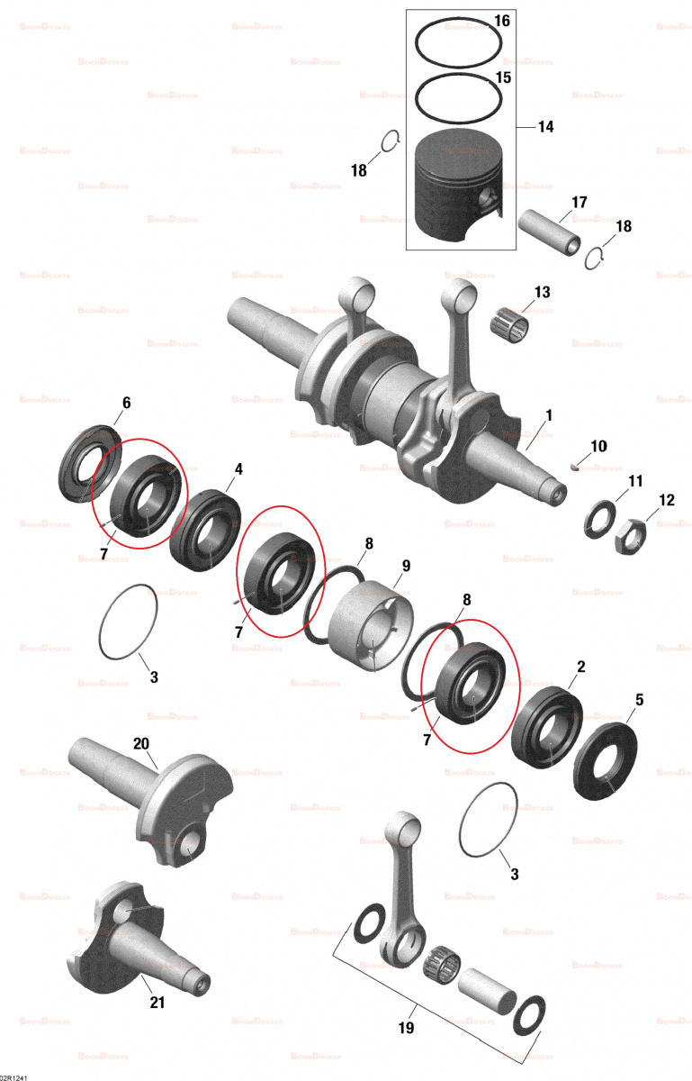 420832573 Подшипник коленвала 35X72X17 PTO/MAG для снегоходов Ski-Doo Rotax 550F 290832239/290832573/420832573/290832574/420832574/420832234/ - фото товара BoonDocker