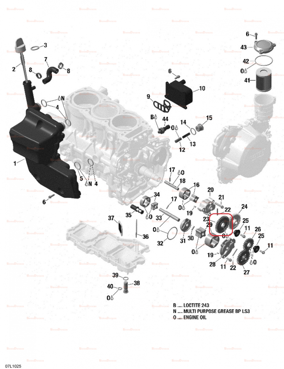 420835058 Шестеня маслянного насоса 31 зуб для снегоходов Ski-Doo Rotax 1200 4-TEC 420835055 - фото товара BoonDocker