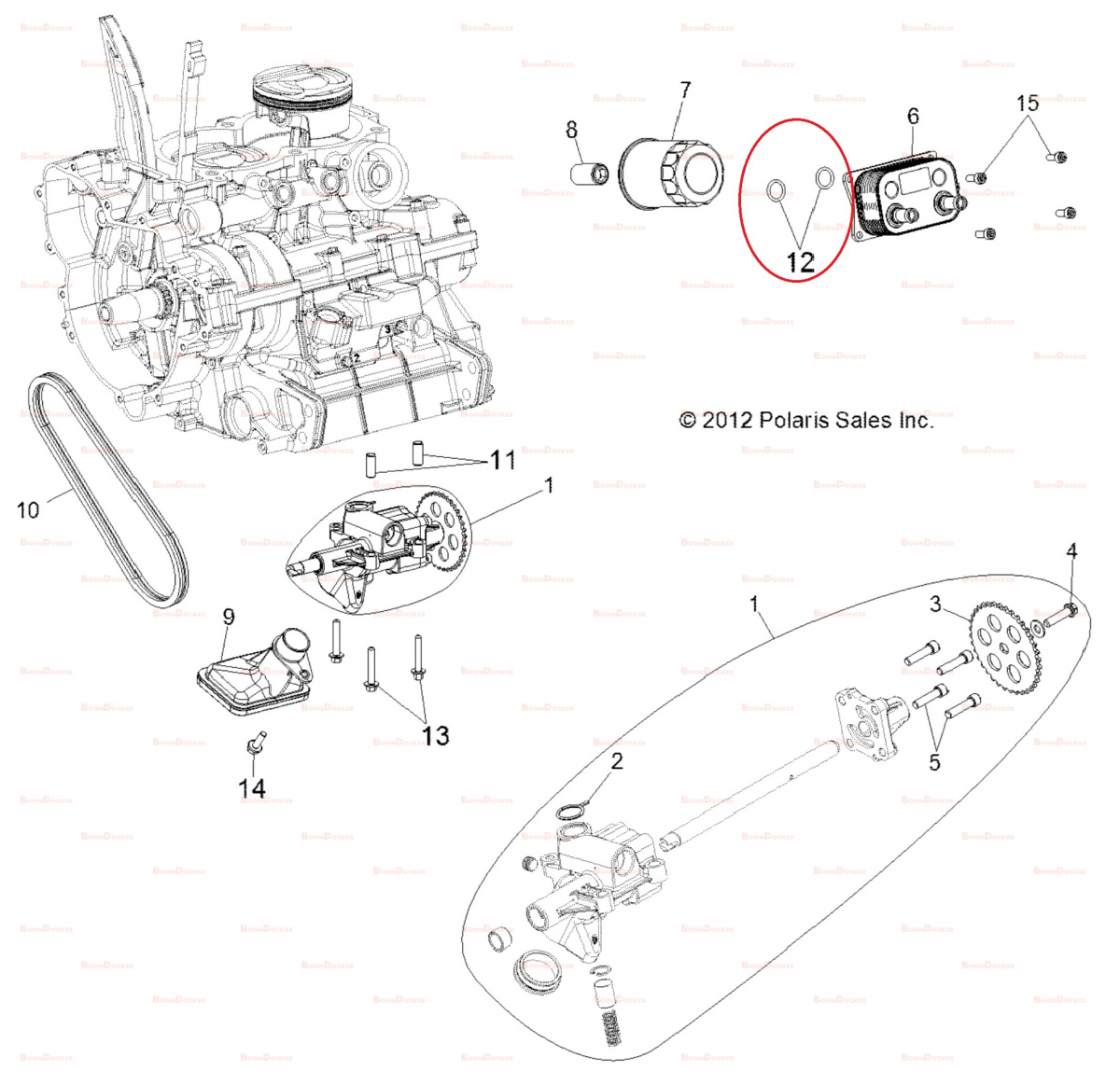 5413837 Кольцо уплотнительное маслокулера для квадроциклов Polaris Ranger/RZR 900/1000 5413837 - фото товара BoonDocker