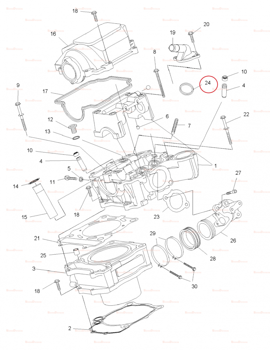 3090004 Прокладка выпускного коллектора для квадроциклов Polaris SPORTSMAN 550 3090004 - фото товара BoonDocker