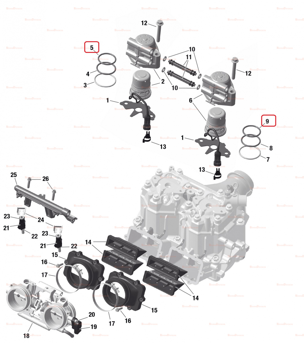 415129499 Кольцо форсунки инжектора синее для снегоходов Ski-Doo Rotax 600HO/600R/800R/850 E-TEC 420431550/SM-07394/SM-07395 - фото товара BoonDocker