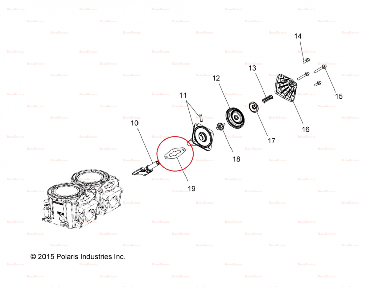 5811584 Прокладка RAVE-клапанов для снегоходов Polaris 600/800 RMK/PRO RMK 2011-2021" 5812350/5812241/SM-09531T/SM-09531F/09-719107/SM-09506F/5813934 - фото товара BoonDocker