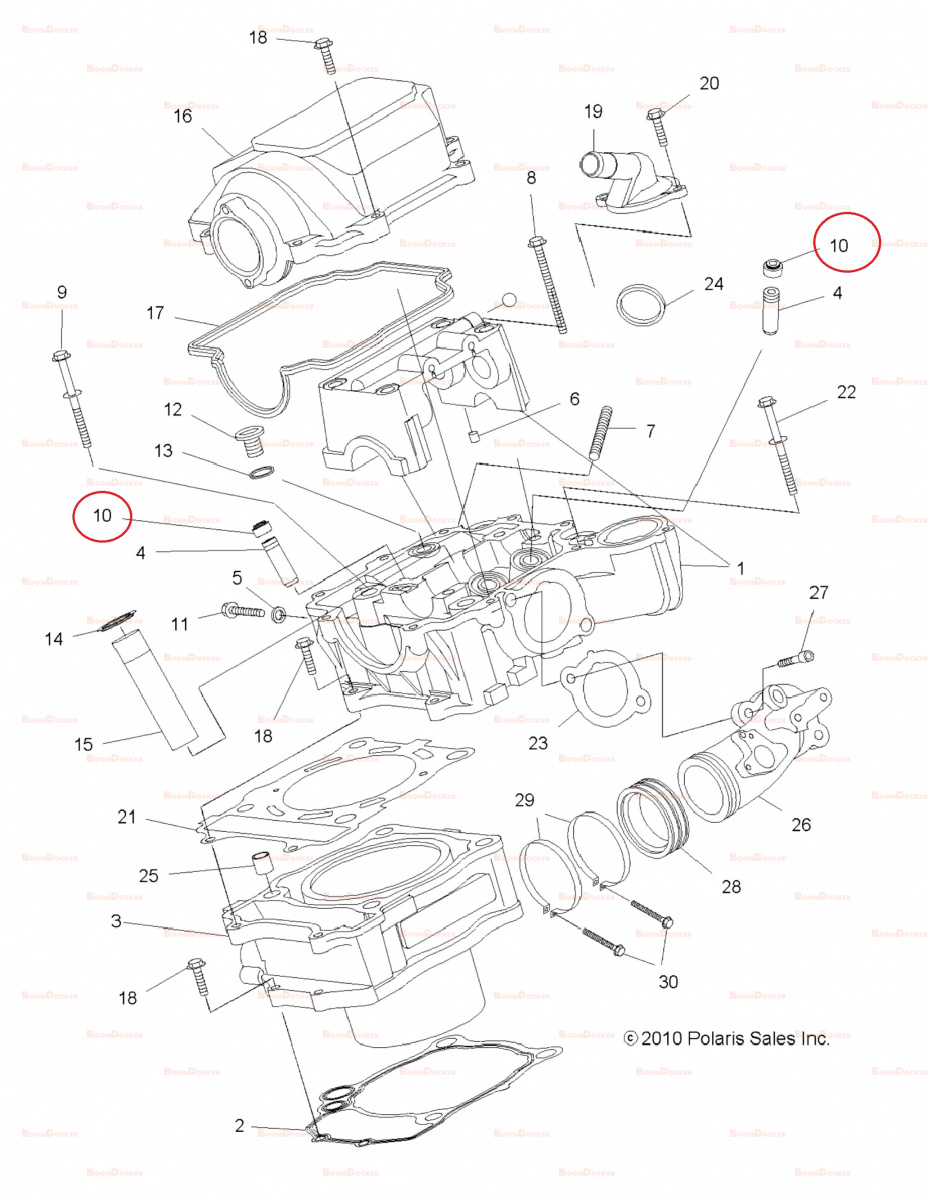P400427420014 Маслосъемный колпачок 1 шт для квадроциклов Polaris SPORTSMAN 550 2009-2014" 3090098/68-0774 - фото товара BoonDocker