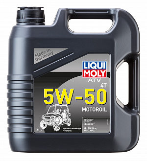 20738 Масло моторное cинтетическое для квадроциклов Liqui Moly 4T Motoroil 5W50 4 литра