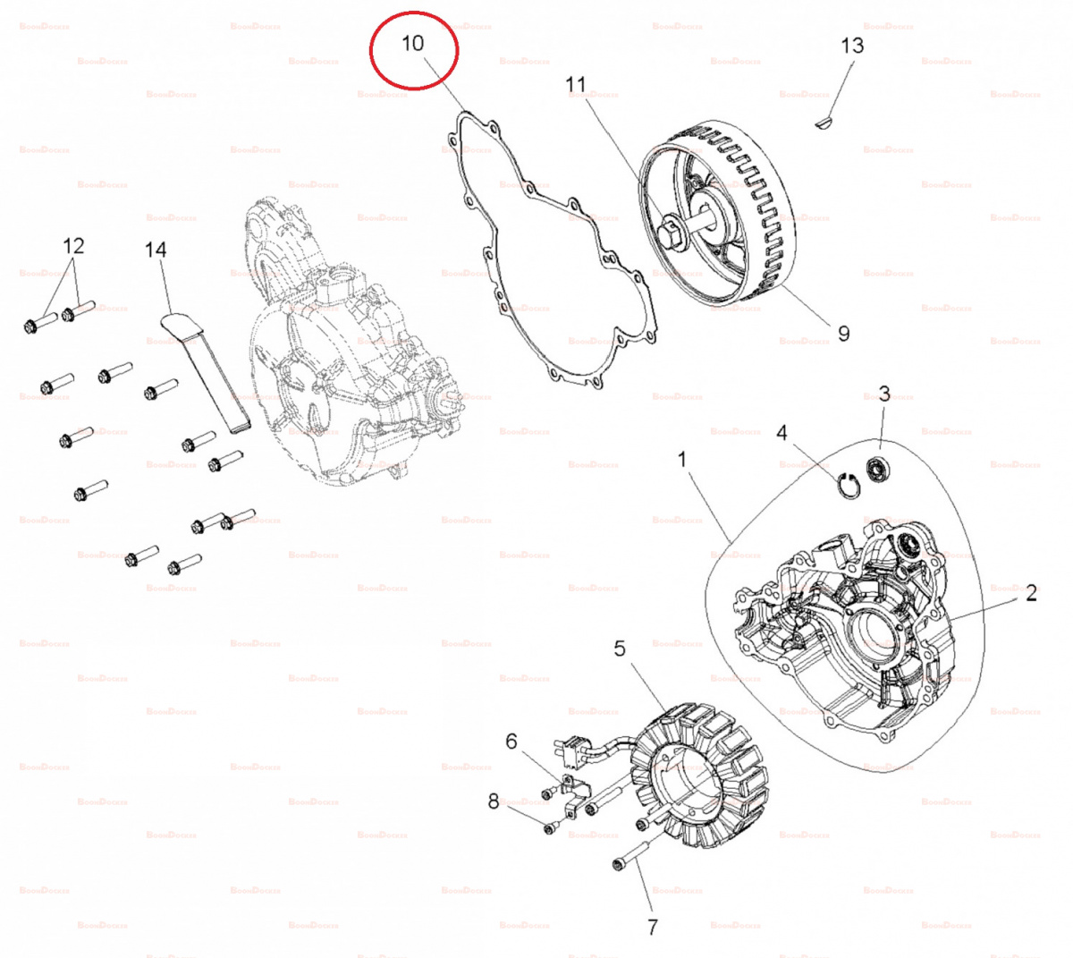 5813505 Прокладка крышки магнето генератора для квадроциклов Polaris RZR XP 900 5813505 - фото товара BoonDocker
