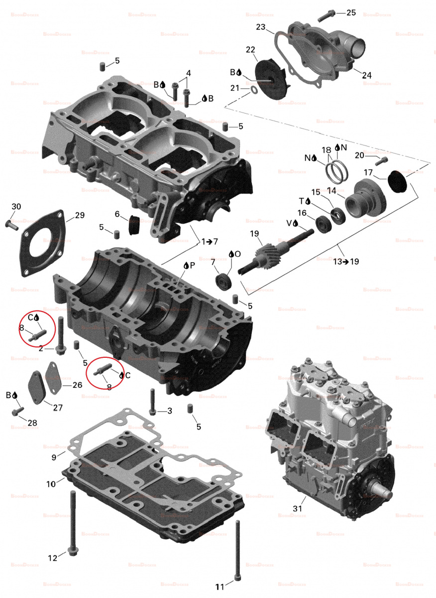 420956071 Штуцер маслоподачи для снегоходов Ski-Doo Rotax 600HO/800R E-TEC 420956070 - фото товара BoonDocker