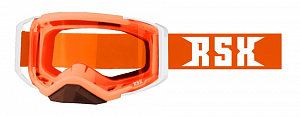 Очки с двойной линзой RSX Blizzard Winter, прозрачная линза, цвет оправы оранжевый-белый-оранжевый К1-00002463