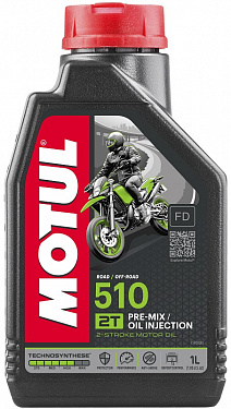 104028 Масло моторное синтетическое для мотоциклов MOTUL 510 2T 1 литр