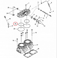 5411675 Прокладка кольцо ГБЦ малое для снегоходов Polaris 850 AXYS PRO-RMK 09-711252/SM-09539F/SM-09539T - фото товара BoonDocker