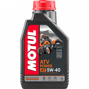 113196 Масло моторное синтетическое для квадроциклов MOTUL ATV POWER 4T 5W40 1 литр 105897