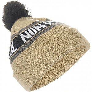 Шапка 509 Petrol Pom Beanie Khaki Black с помпоном унисекс F09002200-901 