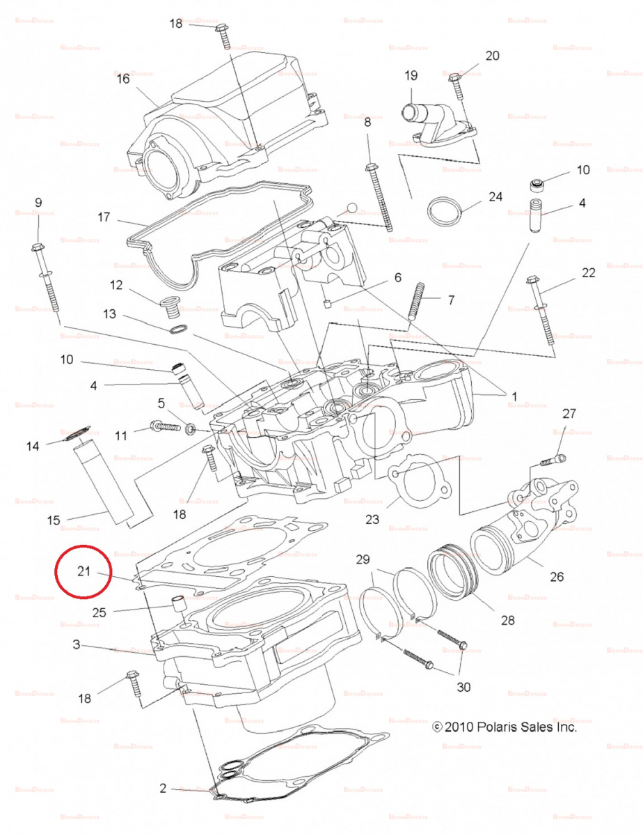 3090104 Прокладка ГБЦ для квадроциклов Polaris SPORTSMAN 550 68-0774 - фото товара BoonDocker