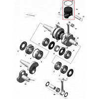 420893895 Поршень 72.17 mm в сборе для снегоходов Ski-Doo Rotax 600 EFI/600R E-TEC 2018-2024" SM-09276/420893892 - фото товара BoonDocker