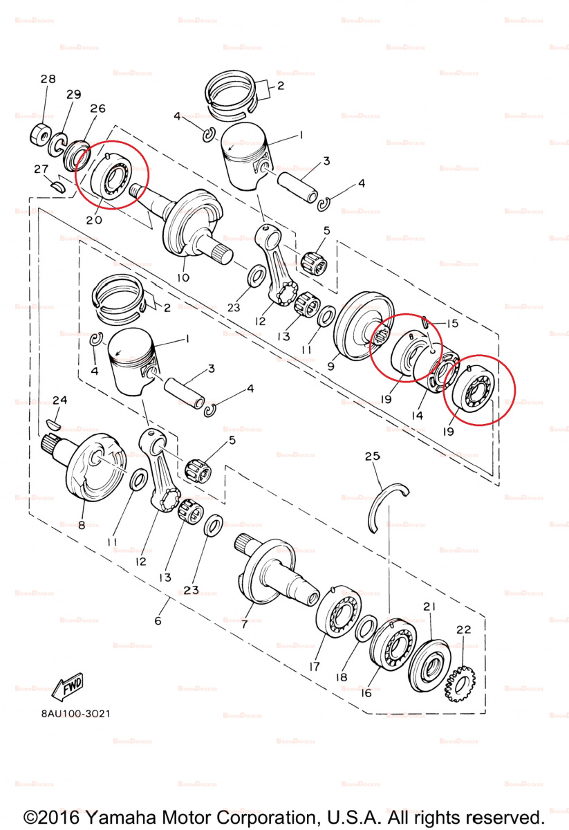 93306-20620-00 Подшипник коленвала 32X62X16 6206 для снегоходов Yamaha VK540 93306-20617-00/6206B/32C4 - фото товара BoonDocker