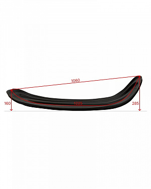 Накладка расширитель лыжи №7 LUX 1200x270x6 mm 1 шт для снегоходов Polaris WIDETRAK LX/IQ/RMK