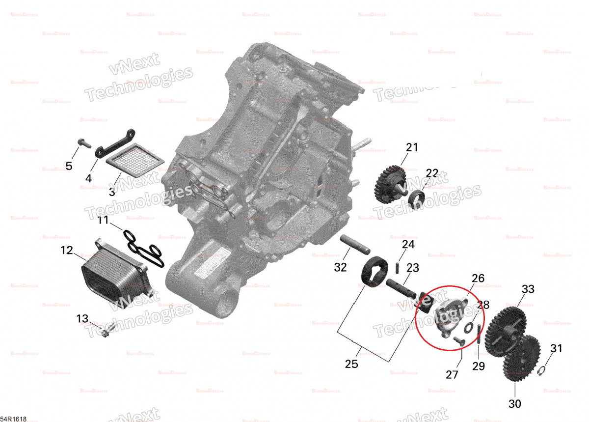 420210646 Крышка ротора маслонасоса для квадроциклов Can-Am Outlander G1/G2 420210640/420210641 - фото товара BoonDocker