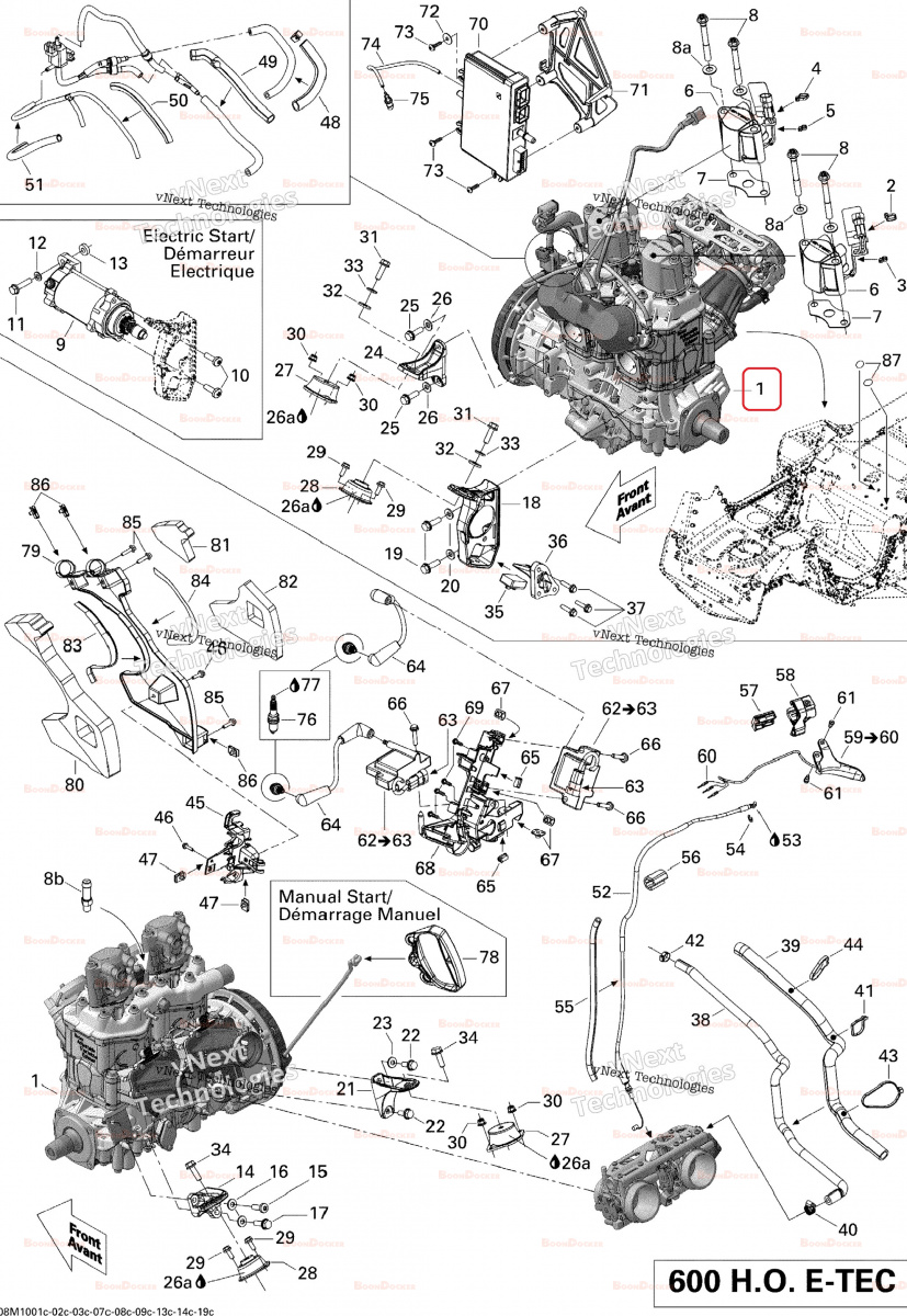 420059354 Двигатель SHORT BLOCK для снегоходов Ski-Doo Rotax 600HO E-TEC 420059353 - фото товара BoonDocker