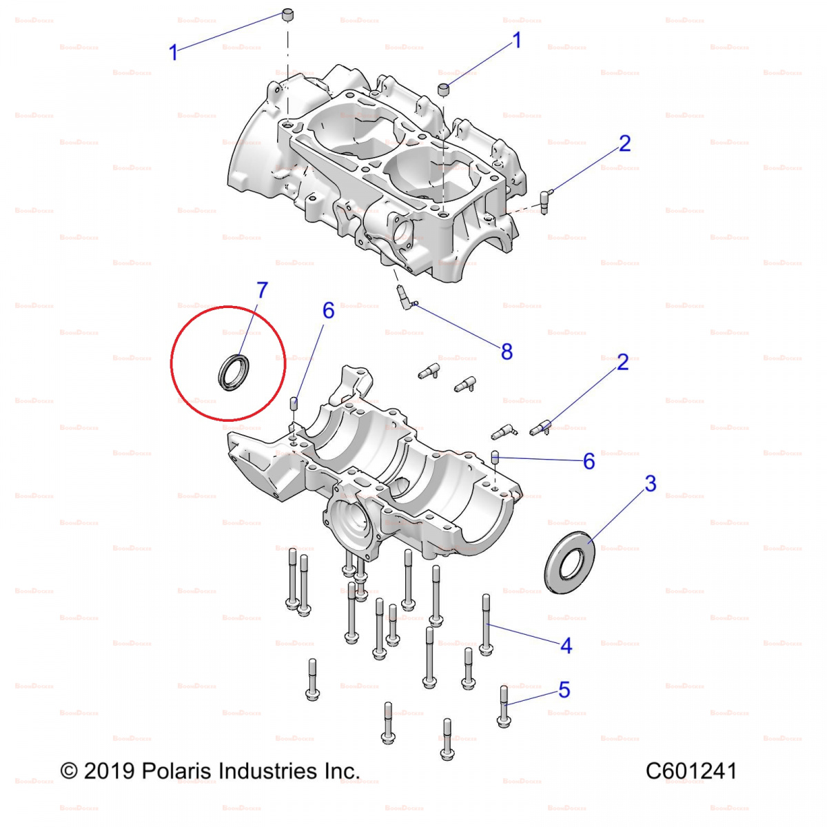 5416911 Сальник коленвала двигателя 35X48X7 MAG для снегоходов Polaris 600/800/850 2019-2025" 5416075/5414096/5412798/5416836 - фото товара BoonDocker