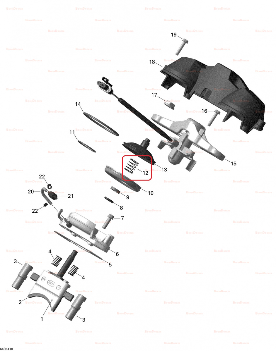 420238557 Пружина манжеты RAVE-клапанов для снегоходов Ski-Doo Rotax 600HO/800R E-TEC 420238555 - фото товара BoonDocker